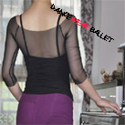 Sexy Dancewear Mesh 3/4 Sleeve Top