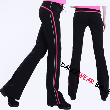 Contrast Color Drawstring Dance Training Pants