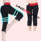 Dance Wear Slim Contrast Color Capri Pants