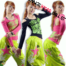 Fluorescence T-Back Jazz & Hip-Hop Long&Short Sleeve Top