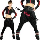 Fashion Black Hip-Hop Harem Pants With Belt