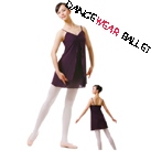 Dancewear Ballet Lyrical Two Layers Fitness Dress Chiffon Dance Skirt With Camisole Top