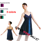 Dancewear Ballet Lyrical Fitness 3 Colors Long Dress Chiffon Dance Long Skirt With Camisole Top