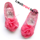 Children Rose Canvas Ballet Shoe With Rose Flower