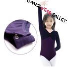 Children Long Sleeve Velvet Dance Ballet Leotard