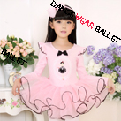 Children Long Sleeve Princess Dance Ballet Dress