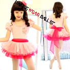 Children Short Sleeve Ballerina Dance Ballet Dress