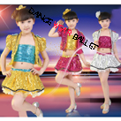 Children Modern Dance Sequin Shiny Costume