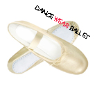 Gold/Silver Leather Full Sole Ballet Slipper