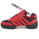 Fashion Contrast Color Suede Mesh Jazz Dance Sneaker