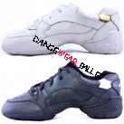 Low Vamp White And Black Leather Jazz Dance Sneaker