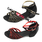 Low Heel Contrast Edge Stripe Ballroom Latin Shoes