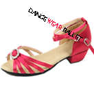 Low Heel Satin Rhinestone Ballroom Latin Shoes