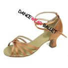 Five Stripe Centre Node Satin Ballroom Latin Shoes