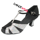 Contrast Sequin Shiny Ballroom Latin Shoes