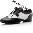 Leather Contrast Color Lace Up Ballroom Latin Dance Shoes
