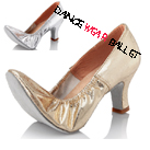 Gold And Silver Shiny Ballroom Modern Dance Shoes