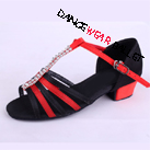 Centre Rhinestone Strap Low Heel Ballroom Latin Dance Shoes