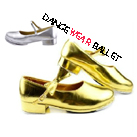 Gold And Silver Bow Tap Shoes