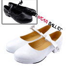 Black And White Bow Tap Shoes