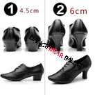 Two Heel Height Lace-Up Latin Teacher Shoes With Upper Holes