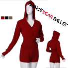 Adult Dancewear Ballet Knitwear Warm-up Suit Hoodie And Shorts