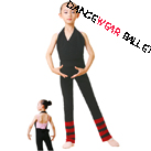 Children Dancewear Ballet Warm-up Halter Unitard Pants