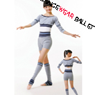 Dancewear Ballet Warm-up Strip Crop Top, Shorts And Legwarmer