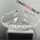 Ballet Hair Accessory Crystal Rhinestone Tiara With Comb