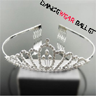 Ballet Hair Accessory Princess Crystal Rhinestone Tiara With Comb