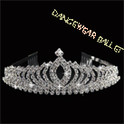 Ballet Hair Accessory Princess Crystal Rhinestone Tiara With Comb