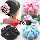 Children Colorful Ballet Hair Accessory Bun Cover With Sequins