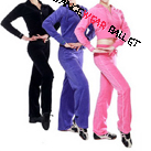 Dancewear Ballet Velour Tracksuit Crop Hoodie Sports Wear