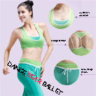 Contrast Color I-Shaped Dance Wear Bra Top