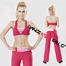 Halter Stripe Yoga Clothing Bra And Pants